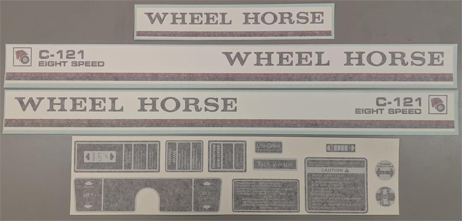 Wheel horse tractor decals deals