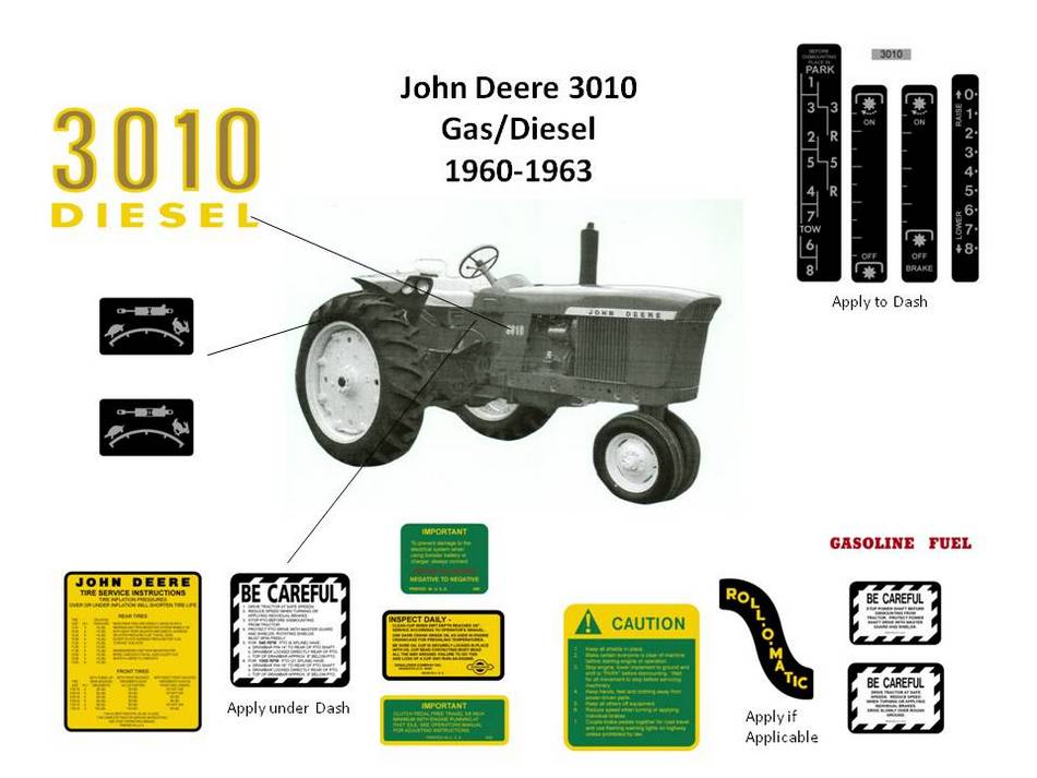 John Deere 3010 gas/diesel