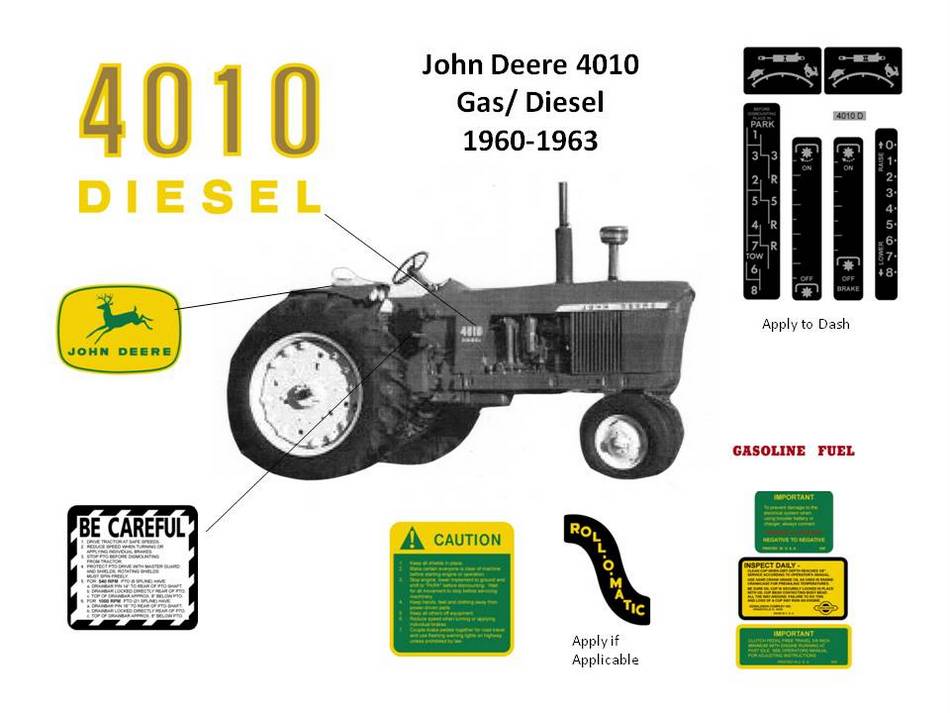 John Deere 4010 gas/diesel