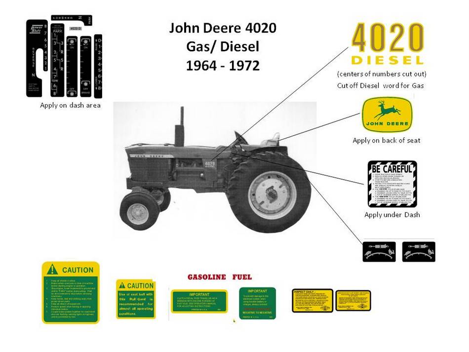 John Deere 4020 gas/diesel